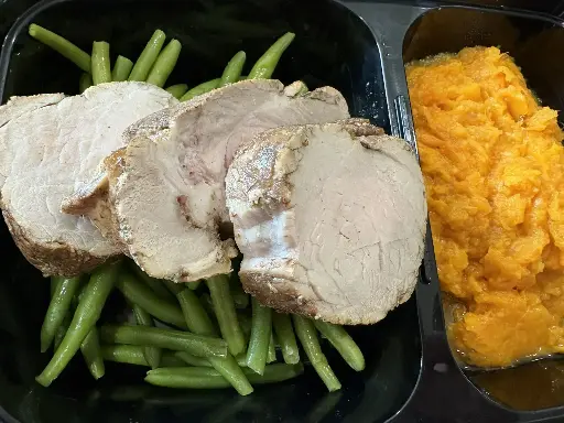 Pork Tenderloin, Sweet Potatoes, and Green Beans